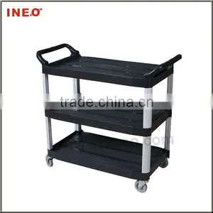 Commercial 3 Tiers Mutifunction Restaurant Utility Cart/Hand Pull Trolley/Food Trolley Cart thumbnail-1