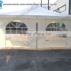 White Polyester Garden Gazebo 4x4m thumbnail-1