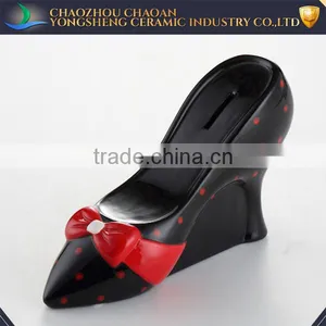 Wholeasale Ceramic High Heel Shoe Piggy Bank for Gift thumbnail-1