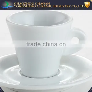 White Ceramic Espresso Cup Set Coffee Cup and Sauser Customized Logo thumbnail-2