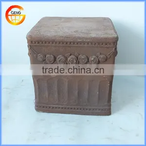 2017 Home and Garden Supplies Flower Pot Planter With Rust Metal Finish thumbnail-1