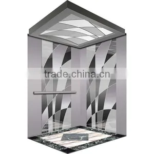 Color Coating Etching Decorative Stainless Steel Elevator Cabin thumbnail-5