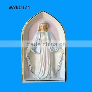 Ceramic Virgin Mary Wall Pocket For Easter thumbnail-1