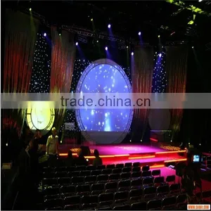 Factory Directly SD Card Control Fireproof Velvet Matrials Led Star Drop Curtain / Led Star Effect Stage Lighting thumbnail-1