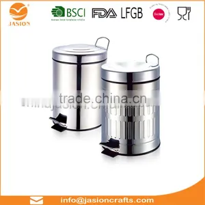Powder Coated Step Can Waste Trash Basket Bin Box Garbage Can Red Rubbish Bin thumbnail-4