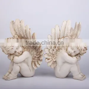 Custom Home Decoration Resin Cherub Angel Statues Wholesale thumbnail-2