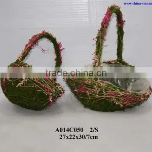 Moss Flower Girl Basket thumbnail-1