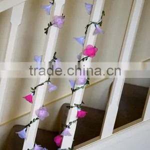 Pink and White LED Flower String Lights thumbnail-2
