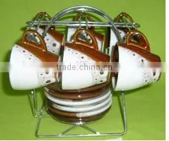 Good Quanlity Ceramic Mug Gift Set With Rack thumbnail-1