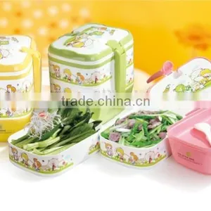 Plastic Rectangular Portable Three Layers Lunch Box/Insulation Boxes thumbnail-1