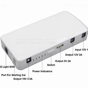 12000mAh Multifunction Mini Jump Starter With for Car/ Smart Phone, Digital Camera, Tablet PC thumbnail-2