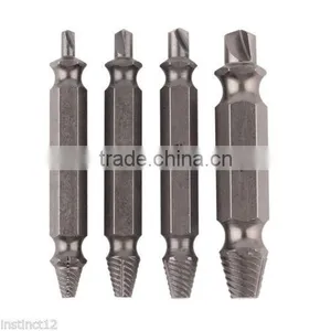 Cheap High Quality 4pcs Diffrent Size Screw Extractor Set Drill Bits Broken Damaged Bolt Remover thumbnail-2