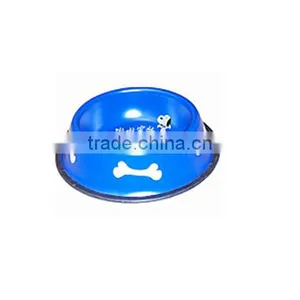 Colourful Stainless Iron Dog/cat Bowl Dog Water Bowl Dia Size:16/18/22/26/30/34/36cm thumbnail-3