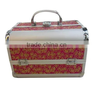 Aluminum Cosmetic Case w/ Makeup Brush Storage thumbnail-1