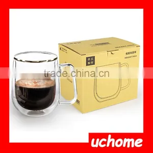UCHOME High Quality Small Glass Mug Coffe Cup With Handle thumbnail-6