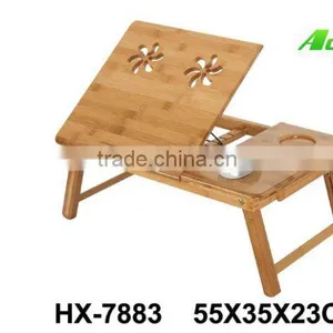 Cheap Small Modern Laptop Table Folding Bamboo Computer Desk For Bed thumbnail-1