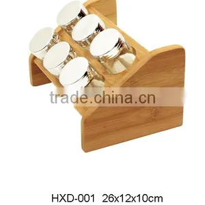 8-Spice Jar Wholesale Bamboo Spice Rack thumbnail-1
