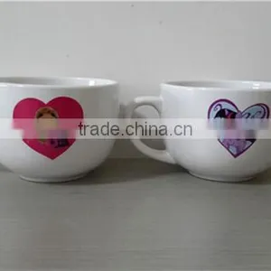 White Colour Customized Logo Ceramic Coffee Mugs thumbnail-2