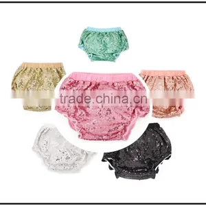 Wholesale Baby Bloomer Sweet Panties Kids Diaper Cover Bloomer Baby Sequin Shorts thumbnail-1
