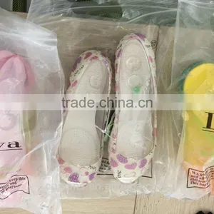 GZY Stocklot Summer Plastic Lucency Woman Lady Slipper Factory China thumbnail-1