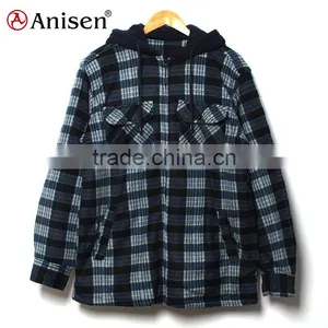 Stock Lot Jacket Promotion Men Fleece Plaids Jacket thumbnail-1