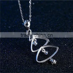 Christmas Gift 925 Sterling Silver CZ Christmas Pendant thumbnail-2