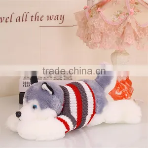 Christmas Gift Plush Lying Husky Dog Doll Toy for Valentine's Day and Children Gifts thumbnail-1