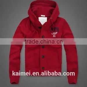 2017 New Design Popular Eco-friendly Breathable Fleece Sports Zipper Hoodie CVC (60/40) thumbnail-1