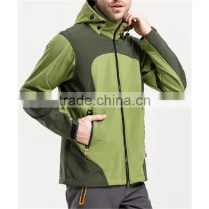 2017 Stock OEM Service Softshell Mens Custom Winter Jacket With Thick Hood Clothing Factories in China thumbnail-1