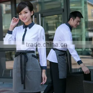 Custom Simple Pattern Restaurant Work Clothes Restaurant Server Uniforms thumbnail-3