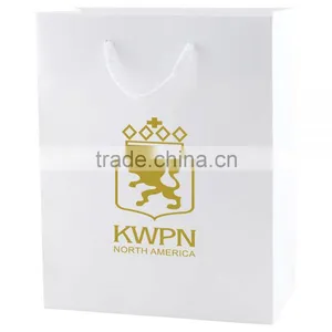 White Kraft Eurotote Shopping Bag - Features Cardboard Bottom, Dimensions Are 8" x 4" x 10" and Comes With Your Logo. thumbnail-1