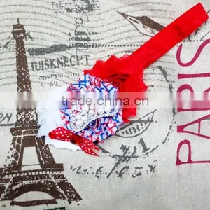 Delicate 4 of July Headband Wholesale, Baby Crown Headbands Frayed thumbnail-2