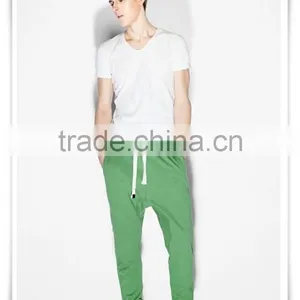 Mens Cotton Spandex Jersey Harem Pant Custom Fashion Design Harem Pants thumbnail-1