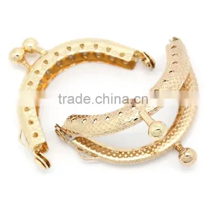 Metal Frame Kiss Clasp Arch For Purse Bag Rose Gold 5.3x4.3cm(Open:7.3x5.3cm),5pc,Bulk thumbnail-1