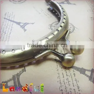 Bronze Metal Sew in Bag Purse Frame Kiss Lock Coin Purse Making thumbnail-5