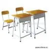 2 Seater Student Desk And Chair Set thumbnail-1