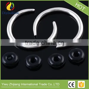 5 Colored Indian Nose Hoop Stainless Steel Nose Rings thumbnail-5