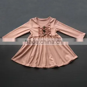 2017 New Fashion Little Girls Long Sleeved Flower Printed Skirt Boutique Toddlers Party Wear Autumn Dresses thumbnail-5
