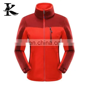 Wholesale High Quality Pink Promotional Windbreaker Women Polar Fleece Jacket Without Hood thumbnail-3