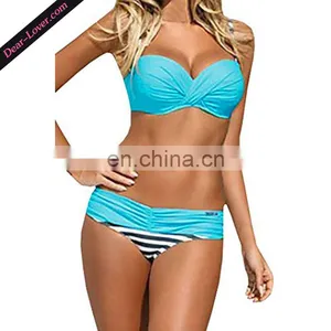 Sexy Cross Back Two Piece Push Up Brazilian Bikini thumbnail-1