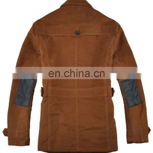 2015 Lastest Fashion Handsome Spring Men Leather Trench Coat thumbnail-3