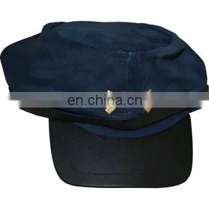 HMB-904B LEATHER CIVIL WAR CAP BLUE HAT RUSSIAN HATS thumbnail-1