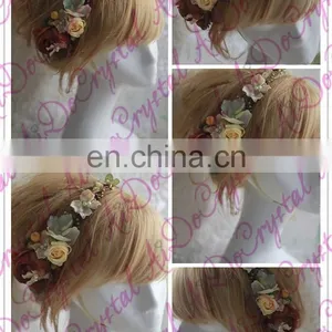 Aidocrystal Hair Accessories Craft Flower,fashion Hair Clip Accessories,floral Tiaras thumbnail-2