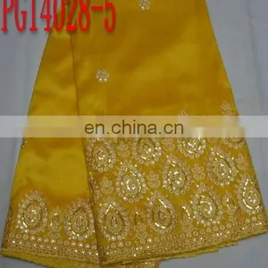 Top Quality Fashion New Design Embroidery George Fabric for Dress(PG14028) thumbnail-5
