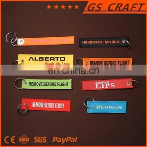 Wholesale Promotional High Quality Embroidery Retancgle Key Chain thumbnail-4