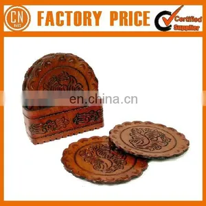 Logo Promotion Cheap Custom Embossed Coaster thumbnail-5