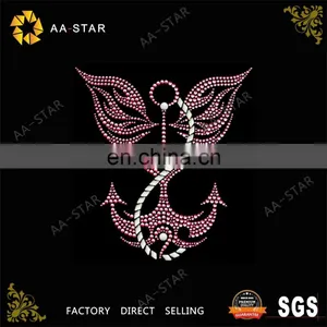 New Design Anchor Pattern Hot Fix Rhinestone Transfer Motif for Clothing thumbnail-1