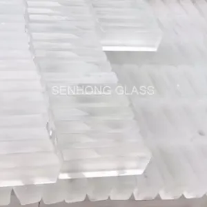 Clear Frosted Solid Transparent Glass Brick thumbnail-2