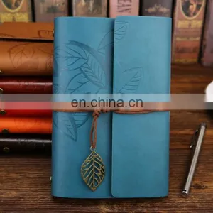 Vintage Leather Journal Notebook Classic Retro Ring Binder Diary Book thumbnail-1