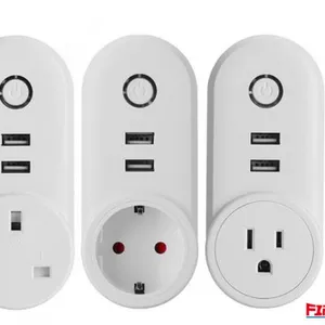 Firstsing US UK EU 2 USB Smart Plug Wifi Smart Socket APP Remote Control Smart Home Timing Switch Plug Devices Share for Phone thumbnail-1